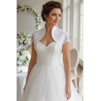 Bolerko Glara Saténové svatební bolerko 931413