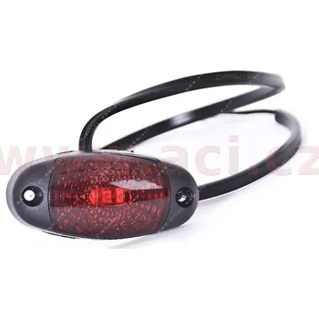 Osvětlení automobilu poziční světlo LED oválné červené (72x45 mm) 12/24V