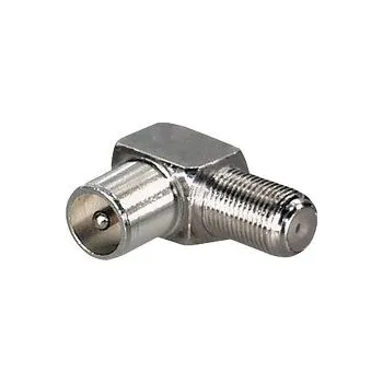 Elektrická zásuvka Redukce F zásuvka - TV vidlice úhlová