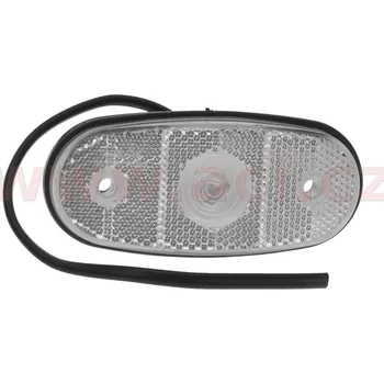 Osvětlení automobilu poziční světlo oválné bílé LED 12/24V TRUCK L=P