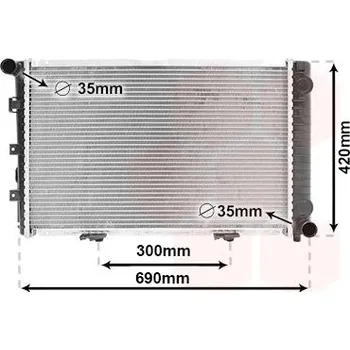 Motor automobilu Chladič, chlazení motoru VAN WEZEL 30002211