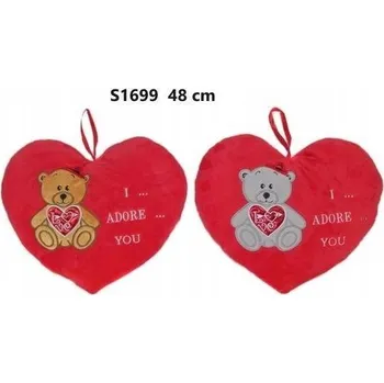 Polštář Polštář Srdce Medvídek I Adore You 2 - 48cm VALENTÝN