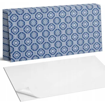 Obklad Vinylové obklady s grafikou do koupelny - Vzor osmiúhelníků 6 Ks 60x30 cm