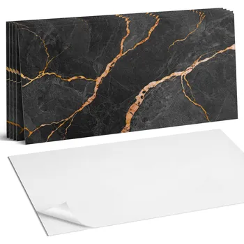 Dlažba Samolepicí vinylové dlaždice – Elegantní mramor s žilkami, 6 Ks, 60 x 30 cm