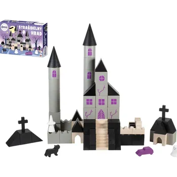 ostatní stavebnice Detoa Stavebnice Strašidelný hrad dřevěný v krabici 29,5x20x6,5cm