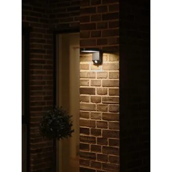 Venkovní osvětlení NORDLUX Rica Round venkovní nástěnné solární svítidlo černá 2118141003