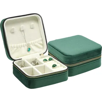 Šperkovnice Cestovní malá šperkovnice zelená sametová