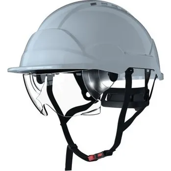 Pracovní přilba Ardon | Přilba PAB WH1-0 s integrovaným zorníkem - červená / modré odstíny, žluté odstíny, červené odstíny, zelené odstíny, oranžové odstíny, bílá / uni / červená