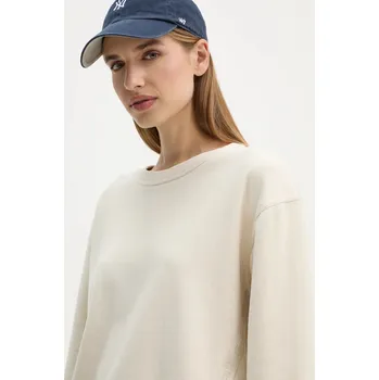 Dámská mikina Bavlněná mikina G-Star dámská, béžová barva, s aplikací, D25408-D562 D25408.D562 01X, vel. XL