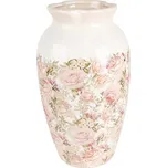 Keramická váza s růžemi Rosien L – 21x37 cm