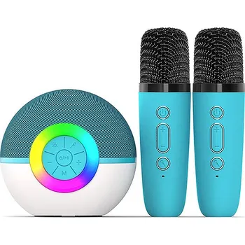 Karaoke Bluetooth Karaoke reproduktor s 2 mikrofony BV0712 modrý