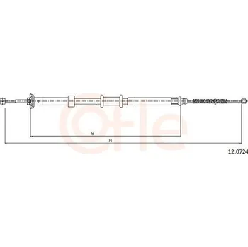 Auto-moto Tažné lanko, parkovací brzda COFLE 92.12.0724