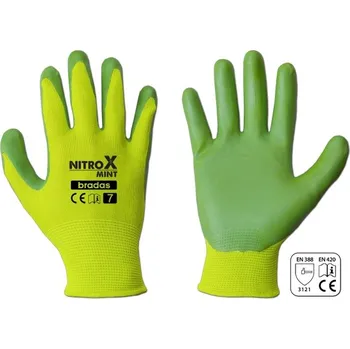 Pracovní rukavice Ochranné rukavice Bradas NITROX MINT, vel. 6