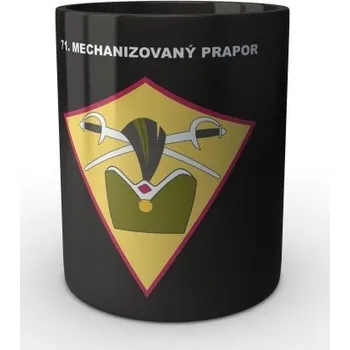 Sběratelský sportovní předmět Černý hrnek 71. mechanizovaný prapor - černá