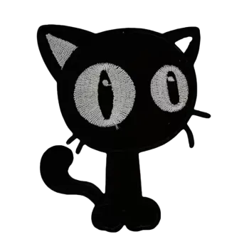 Nášivka Nažehlovací nášivka - černá kočka (7,5 x 9,5 cm)