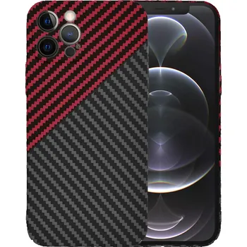 Pouzdro na mobilní telefon Techsuit FiberShell obal iPhone 12 Pro Red Vortex