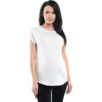 Purple Těhotenské tričko Basic Boyfriend bílé bavlněné Velikost: S