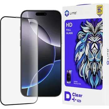 Lito D+ Pro čiré pouzdro iPhone 16 Pro Max černé