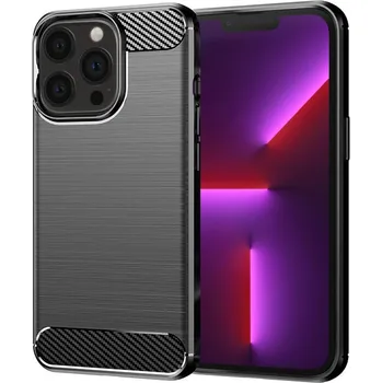 Pouzdro na mobilní telefon Techsuit Karbon Silikon iPhone 13 Pro Černý