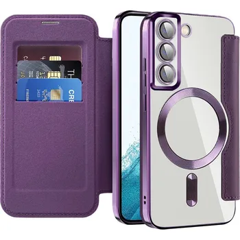 Pouzdro na mobilní telefon Pouzdro na knihu Techsuit SmartMag pro Samsung Galaxy S22 5G fialové