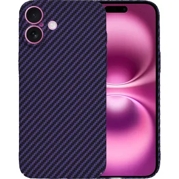 Pouzdro na mobilní telefon Techsuit Carbonite FiberShell iPhone 16 Plus fialový