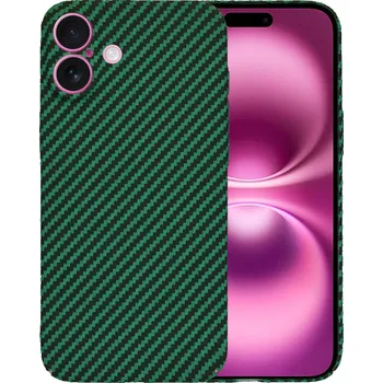 Pouzdro na mobilní telefon Techsuit Carbonite FiberShell pouzdro iPhone 16 Plus zelené