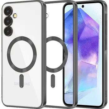 Pouzdro na mobilní telefon Techsuit Luxury Crystal MagSafe pro Samsung Galaxy A55 5G černý