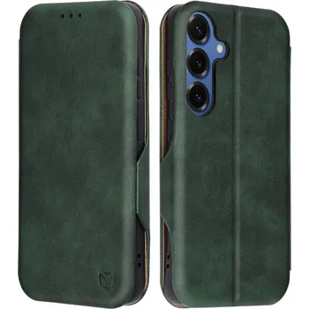 Pouzdro na mobilní telefon Peněženka Techsuit Safe Wallet Plus pro Samsung Galaxy S25 zelená