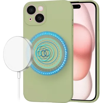 Pouzdro na mobilní telefon Techsuit SoftFlex MagSafe pouzdro iPhone 15 matcha