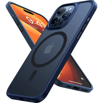 Pouzdro na mobilní telefon Torras Guardian Magnetic Series iPhone 15 Pro tmavě modrá