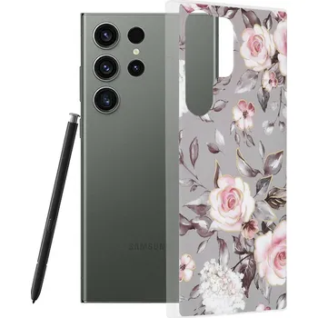 Pouzdro na mobilní telefon Techsuit Marble Series Samsung Galaxy S23 Ultra Bloom of Ruth Gray