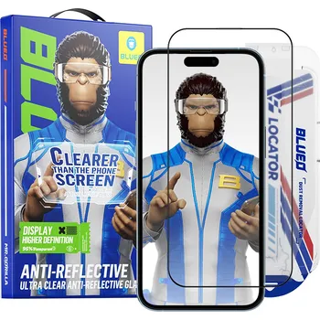 Blueo Anti-Reflective HD sklo s aplikátorem Pro iPhone 14 Pro černé