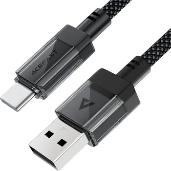 Acefast Data Cable C12-04 Rychlonabíjecí USB na Type-C 3A Černý 1.2m
