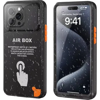 Pouzdro na mobilní telefon ShellBox AirBox Vodotěsné pouzdro IP68 (6.1 palce) iPhone 12/13/14/15/16 černé
