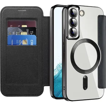Pouzdro na mobilní telefon Pouzdro na knihu Techsuit SmartMag pro Samsung Galaxy S22 5G černé