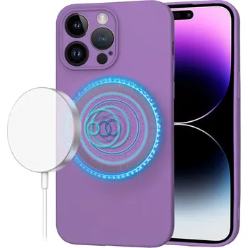Pouzdro na mobilní telefon Techsuit SoftFlex MagSafe pro iPhone 14 Pro Max fialová