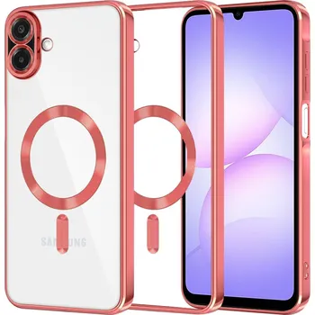 Pouzdro na mobilní telefon Techsuit Luxury Crystal MagSafe pro Samsung Galaxy A07 4G červená