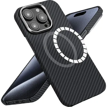 Pouzdro na mobilní telefon Techsuit Aramid Fiber MagSafe pro iPhone 15 Pro černý