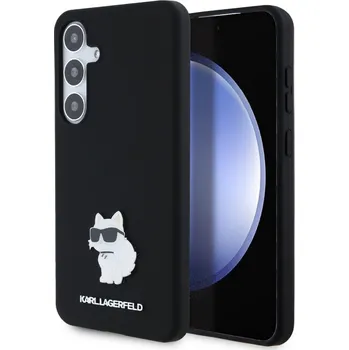Pouzdro na mobilní telefon Karl Lagerfeld silikonové pouzdro Samsung Galaxy S24 Plus Choupette růžové