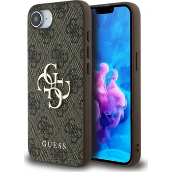Pouzdro na mobilní telefon Guess Hardcase 4G Big Logo GUHCPSE44GMGBR iPhone 16e hnědý