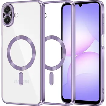 Pouzdro na mobilní telefon Techsuit Luxury Crystal MagSafe pro Samsung Galaxy A07 4G světle fialová