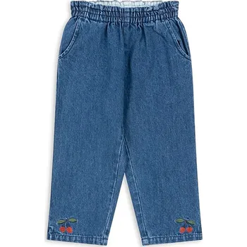 Dívčí kalhoty Bavlněné džíny Konges Sløjd MAGOT FRILL PANTS GOTS KS104476 KS104476.9BYA námořnická modř 59X, vel. 134-140