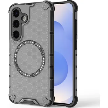 Pouzdro na mobilní telefon Techsuit HoneyComb Shield MagSafe pro Samsung Galaxy S25 černý