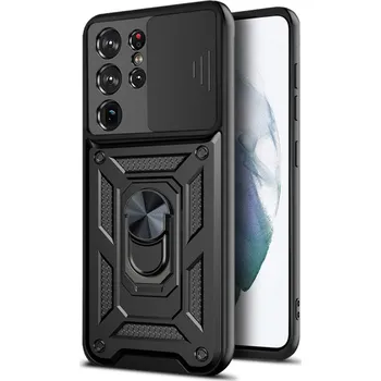 Pouzdro na mobilní telefon Techsuit CamShield řada Samsung Galaxy S21 Ultra 5G černá