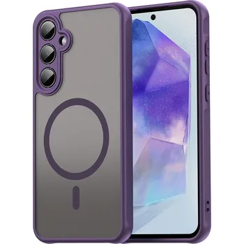 Pouzdro na mobilní telefon Techsuit HaloFrost II MagSafe pro Samsung Galaxy A35 5G fialová