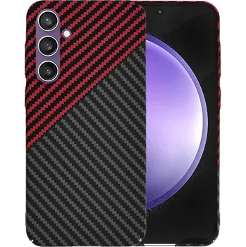 Pouzdro na mobilní telefon Techsuit Carbonite FiberShell kryt Samsung S23 FE RedVortex