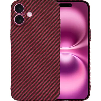 Pouzdro na mobilní telefon Techsuit Carbonite FiberShell iPhone 16 Plus červený