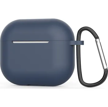 Příslušenství pro sluchátka Techsuit silikonové pouzdro pro AirPods 4 hladký ultratenký materiál námořnická modrá