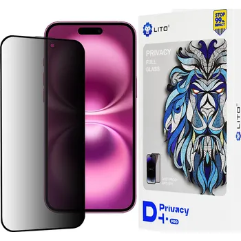 Lito D+ Pro Privacy pro iPhone 16 Plus černá