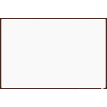 Bílé keramické tabule boardOK, 180 x 120 cm barva rámu: hnědá